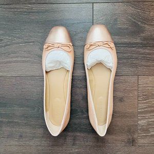 Baby Pink Ballet Flats with Bow Violet & Red Size 8.5M Ballerina Slip-ons NWOT